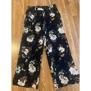 Jules & Leopold pants Sz-S Pull Up 2 Pockets Slits Elastic Waist Belt Loops